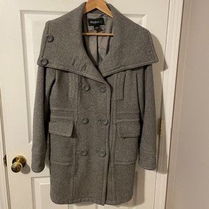 Grey Wool Pea Coat Great Condition